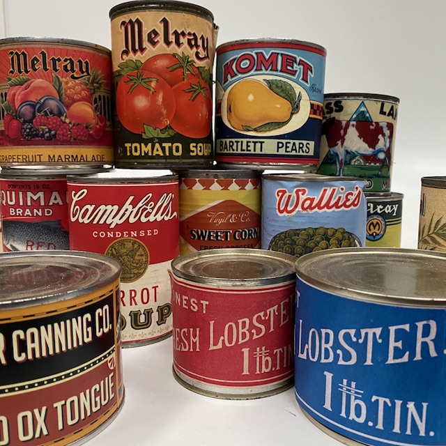 TIN, Vintage Label - Assorted Pantry Food Products (Small)